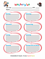 Wochenkalender als PDF-Vorlagen zum Ausdrucken