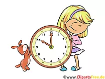 Schönes Bild für Schule - Zifferblatt und Uhr lernen