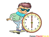 Uhrzeit lernen Ideen in Form von Illustrationen