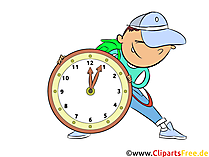 Uhrzeit lernen mit Kindern - Vorlagen für Grundschule