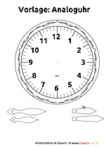 Relojes y hojas de trabajo e ilustraciones de la hora