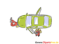Auto Blick von Oben Clipart, Bild, Grafik, Cartoon, Illustration gratis