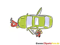 Auto Blick von Oben Clipart, Bild, Grafik, Cartoon, Illustration gratis