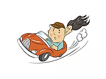 Auto rast Clipart, Bild, Illustration