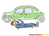 Auto selbst reparieren Clipart, Bild, Grafik, Cartoon, Illustration gratis