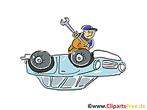 Autopanne Clipart, Bild, Grafik, Cartoon, Illustration gratis