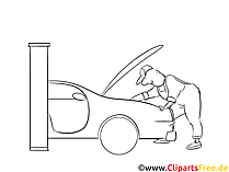 Autoherstellung Zeichnung, Grafik, Clipart schwarz-weiss