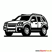 Off-road vehicle clipart black and white