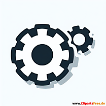 Getriebe-Zeichen Clipart zum Thema Kfz-Werkstatt