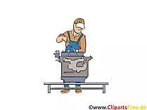 Motorüberholung Clipart, Bild, Illustration