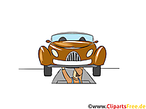 Werkstattgrube, Wagen in Werkstatt Clipart, Bild, Illustration