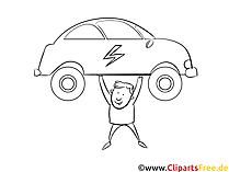 Cliparts zum Thema Elektroautos