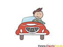 Elektroautofahrer Clipart, Bild, Grafik