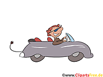 Fahren Elektromobil Clipart, Grafik, Bild