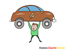 Inhaber eines Elektrowagens Clipart, Bild, Grafik