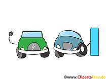 Ladestation für Elektroautos Clipart, Bild, Grafik