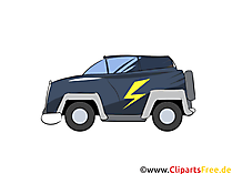 SUV als Elektroauto Clipart, Bild, Grafik