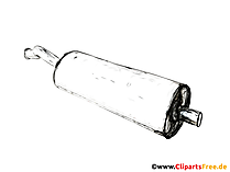 Auspuff Zeichnung - Clip-Art Bilder mit Kfz-Teilen