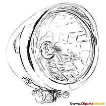 Autoscheinwerfer Bild schwarz-weiss