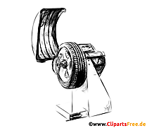 Wheel balancer tegning, utklipp, bilde