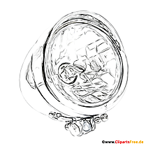 Scheinwerfer Zeichnung - Clip-Art Bilder mit Kfz-Teilen