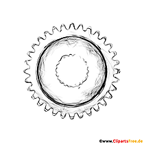 Zahnrad für Getriebe Zeichnung - Bilder mit Autoteilen für Präsentationen