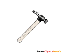 Zeichnung mit Hammer