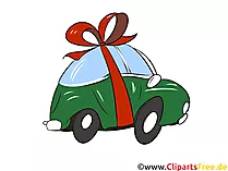Geschenk Auto Clipart, Bild, Grafik, Illustration