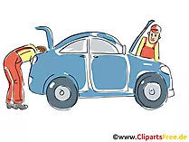 Inspektion Clipart, Service Bild, Kfz Grafik, Cartoon, Illustration gratis