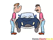 Kaputtes Auto Bild, Illustration, Clipart, Cartoon gratis