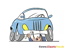 Kfz-Reparatur, Autowerkstatt Bild, Illustration, Clipart, Cartoon gratis