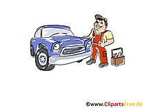 KFZ-Service Clipart, Bild, Grafik, Cartoon, Illustration gratis
