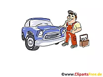 KFZ-Service Clipart, Bild, Grafik, Cartoon, Illustration gratis