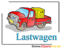 LKW Clipart im Cartoonstil kostenlos
