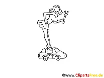 Miss tuning clip art black and white, graphic, pic, comic free