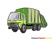 Müllauto Illustration, Bild, Clipart Autos