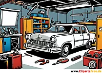 Ụgbọ ala kpochapụwo na ụlọ ọrụ a na-arụzi clipart, ihe atụ, foto