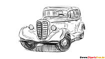 Oldtimer Zeichnung, Bild, Clipart