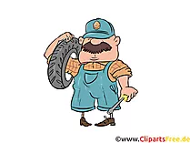 Reifenservice Bild, Illustration, Clipart, Cartoon gratis