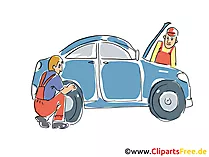 Reifeund Autoservice Clipart, Bild, Grafik, Cartoon, Illustration gratis