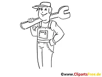 Repairman clip art, graphic, pic, cartoon, comic free