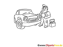 Service and repair vehicle clip art black and white, graphic, comic free