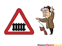 Straßenschild Bahnübergang - Witzige Bilder mit Strassenschildern