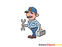 Werkstattmeister Bild, Illustration, Clipart, Cartoon gratis