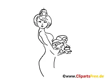 Woman and cars clip art black and white, pic, cartoon, comic free