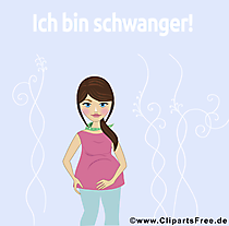 Ich bin schwanger GB Bild, Gästebuchbild, Karte