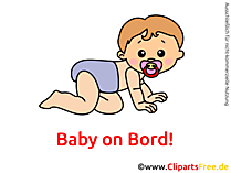 Aufkleber Baby an Bord selbst gestalten mit unseren Cliparts
