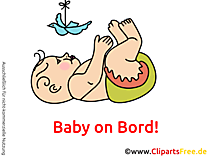 Aufkleber selber machen Baby on Bord mit unseren Cliparts
