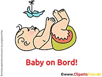 Aufkleber selber machen Baby on Bord mit unseren Cliparts