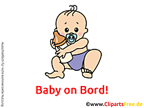 Aufkleber selbst gestalten Baby on Bord mit unseren Cliparts
